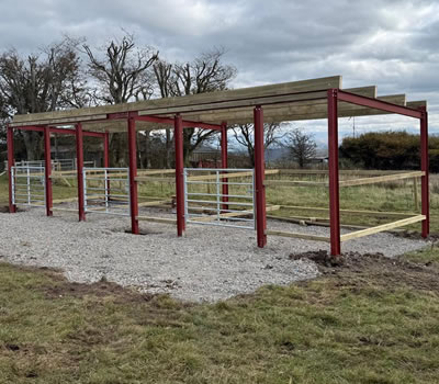 Agricultural steel fabrication project in South Wales